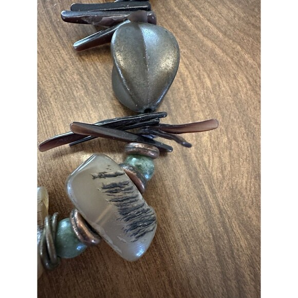 Handmade Choker Necklace Gypsy Bohemian Boho Hippie African Leaf 13 Inch Rope - Picture 5 of 9